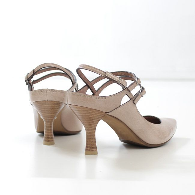 パンプス 黒 ラボキゴシ ワークス ストラップパンプス ヒール バックストラップ ブラック グレー ピンクベージュ エナメル 本革 レディース 靴 RABOKIGOSHI works 12687 