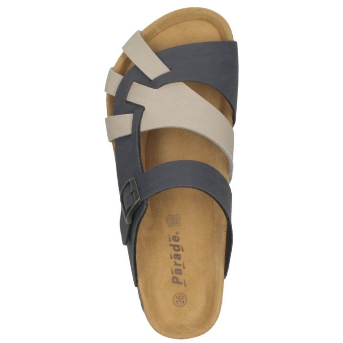 サンダル メンズ おしゃれ フットベッド 合皮 定番 コンフォートサンダル 黒 茶 カジュアル 本革インソール 夏 パレード Parade 2208