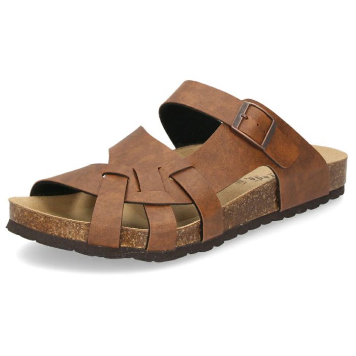 サンダル メンズ おしゃれ フットベッド 合皮 定番 コンフォートサンダル 黒 茶 カジュアル 本革インソール 夏 パレード Parade 2208