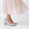 パンプス 結婚式 ストラップ 痛くない ウエディング 二次会 パーティ 太ヒール 6センチヒール レース サテン アンクルストラップ 黒 19038 極ふわっ Parade 靴 レディース