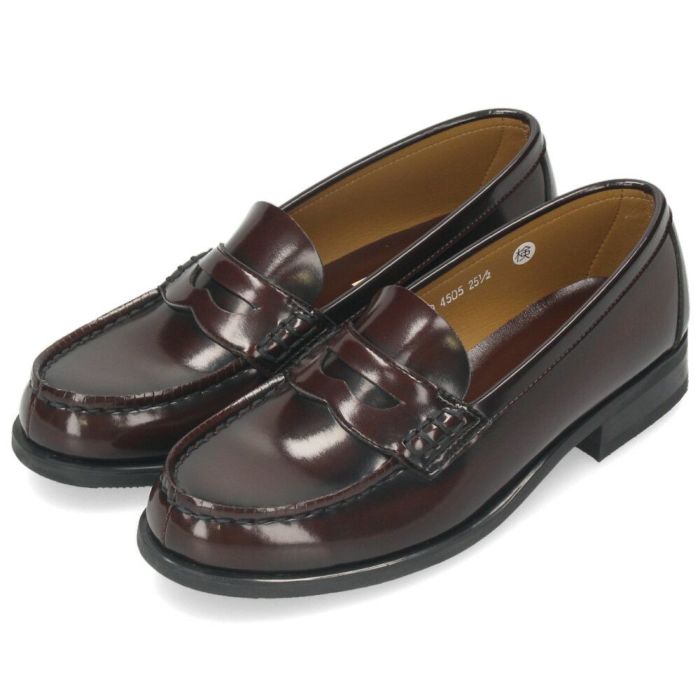 HARUTA 【サイズ交換OK】  ハルタ ローファー レディース コインローファー 4505 定番 通学 学生 制服 靴 3E 22.0～26.0cm スクール 黒 クロ ブラック ジャマイカ