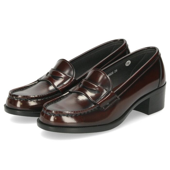 HARUTA 【サイズ交換OK】 ハルタ ローファー レディース 3E ヒール 学生 ヒールアップローファー 4603 通学 靴 4センチヒール 学生靴 22.5～25.5cm 黒 クロ ブラック ジャマイカ