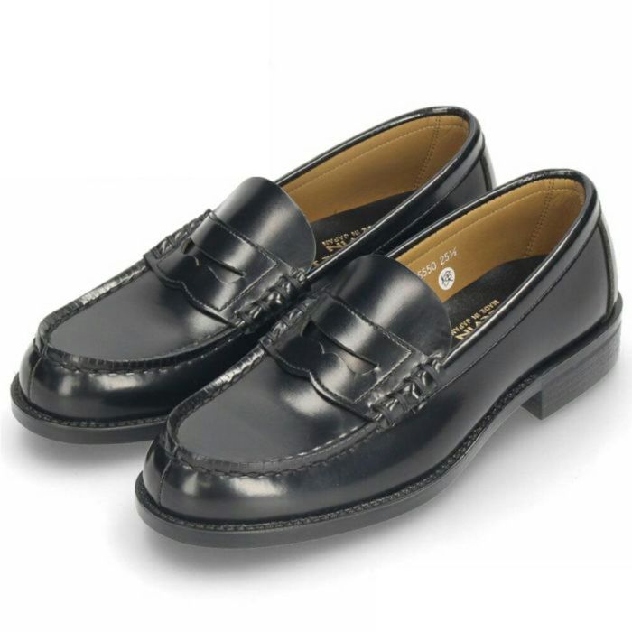 ハルタ ローファー メンズ 6550 3E 合皮 学生 HARUTA 黒 通学 靴 通勤 ブラック ジャマイカ クロ ブラウン 高校生 中学生 レギュラーサイズ 23cm-28cm 紳士靴 男の子 コインローファー フォーマル セレモニー 【サイズ交換OK】