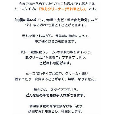 靴の汚れ落とし スペシャルクリーナー ムースタイプ 220g トーエー 靴の保革 靴 お手入れ 10026