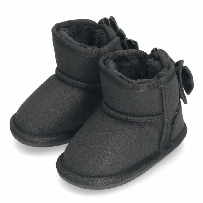 キッズ ベビー ムートンブーツ バックリボン ピンク キャメル ブラック 黒 子供 冬 ふわふわ あたたかい おそろいコーデ 防寒 R44408 R44409
