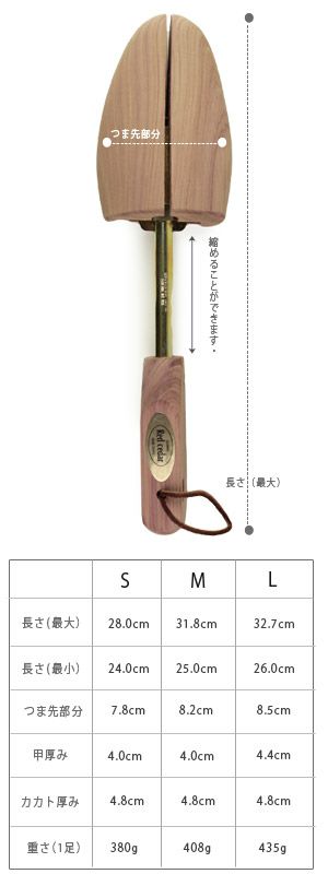 コロンブス レッドシダーシュートリー Red cedar shoe trees シューズキーパー 天然木 男性用