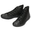 コンバース レザーオールスター ハイ LEA ALL STAR HI ホワイト ブラック ブラックモノ スニーカーCONVERSE 10907 10908 44997