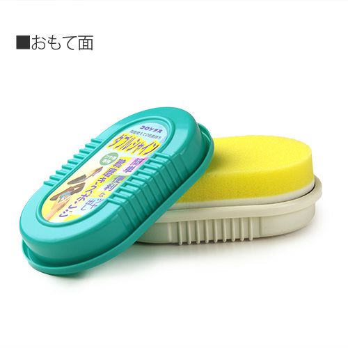 靴みがき スポンジ ダブルシャイン コロンブス  COLUMBUS 両面使用タイプ ツヤ出し 簡単 手軽 シューケア 無色 29391
