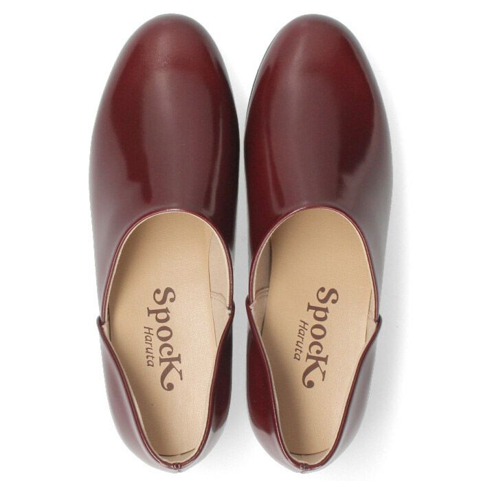 HARUTA ハルタ Spock スポックシューズ 150 ローター レディース スリッポン ドクターシューズ 靴 本革 日本製 ブラウン 赤 あずき色