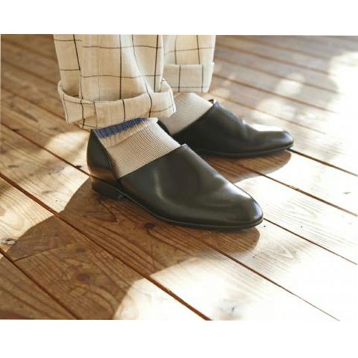 ハルタ 靴 メンズ HARUTA スポックシューズ スリッポン 本革 黒 カジュアルシューズ 850 ブラック ドクターシューズ 牛革 日本製 定番 ロングセラー ガラスレザー ポリクリ 2E 普通幅 標準サイズ クロ ローター 革靴 紳士靴