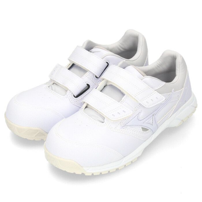 安全靴 ミズノ MIZUNO オールマイティCS ベルトタイプ C1GA1711 ホワイト ブラック レディース ワーキング スニーカー 白 黒 作業靴 女性用 3E