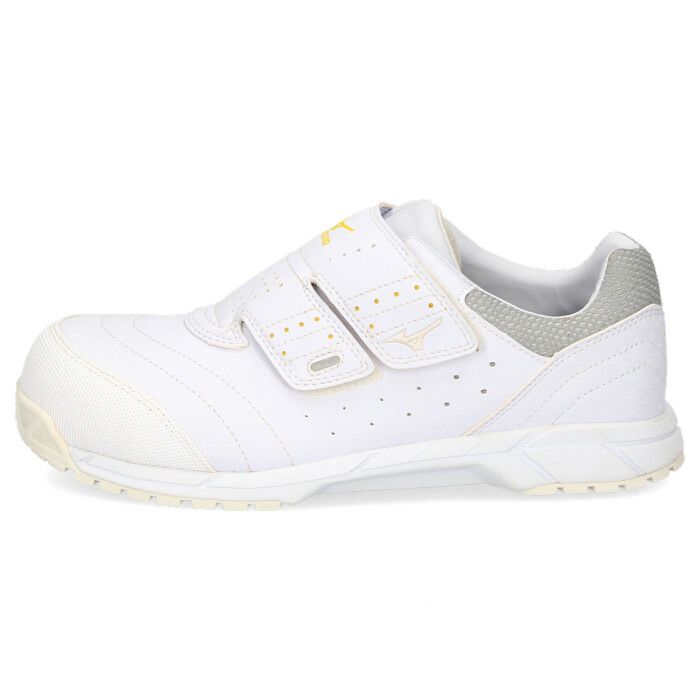 安全靴 ミズノ MIZUNO レディース ワーキング スニーカー オールマイティAS C1GA181101 ホワイト セーフティーシューズ 作業靴 3E 静電気帯電防止モデル