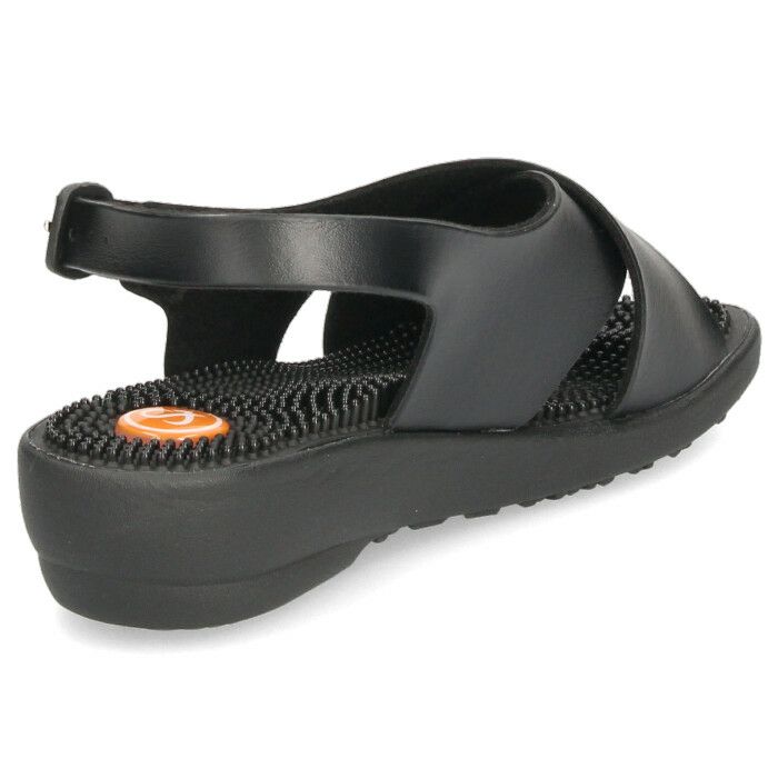 pure walker HEALTH ピュアウォーカー ヘルス 靴 レディース PW7609 オフィスサンダル ナースサンダル ツボ 指圧 滑りにくい 黒 ブラック
