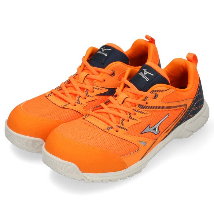 安全靴 ミズノ MIZUNO オールマイティVS 紐タイプ F1GA1803 メンズ 靴 イエロー オレンジ ワーキング スニーカー 軽量 3E