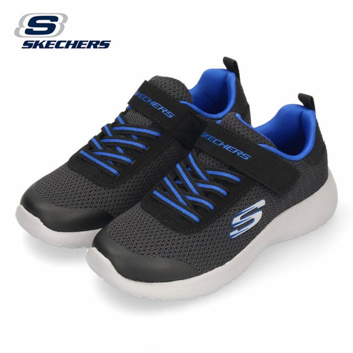 スケッチャーズ スニーカー キッズ 男の子 子供靴 軽い ベルクロ 運動 体育 ブルー ブラック SKECHERS DYNAMIGHT-ULTRA TORQUE 97770L-BKRY B5/15