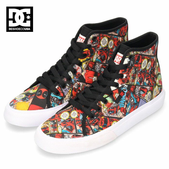 DC Shoes スニーカー メンズ ディーシーシューズ DP MANUAL HI DM226106 デッドプール マニュアル ハイカット BK5 ブラック マルチ 靴