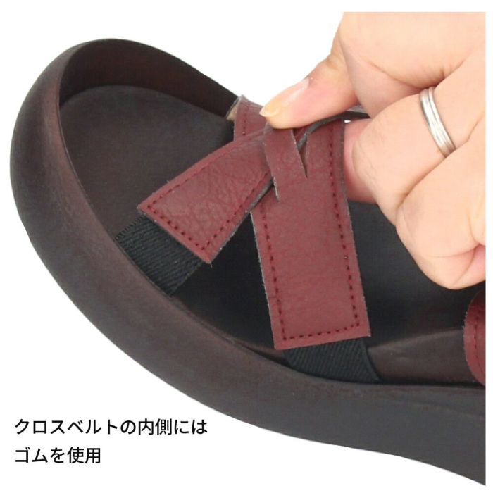 リゲッタ サンダル レディース 疲れない 厚底 ヒール 靴 軽量 ウェッジサンダル バックストラップ 履きやすい 歩きやすい コンフォート 日本製 R-2682 REGETA