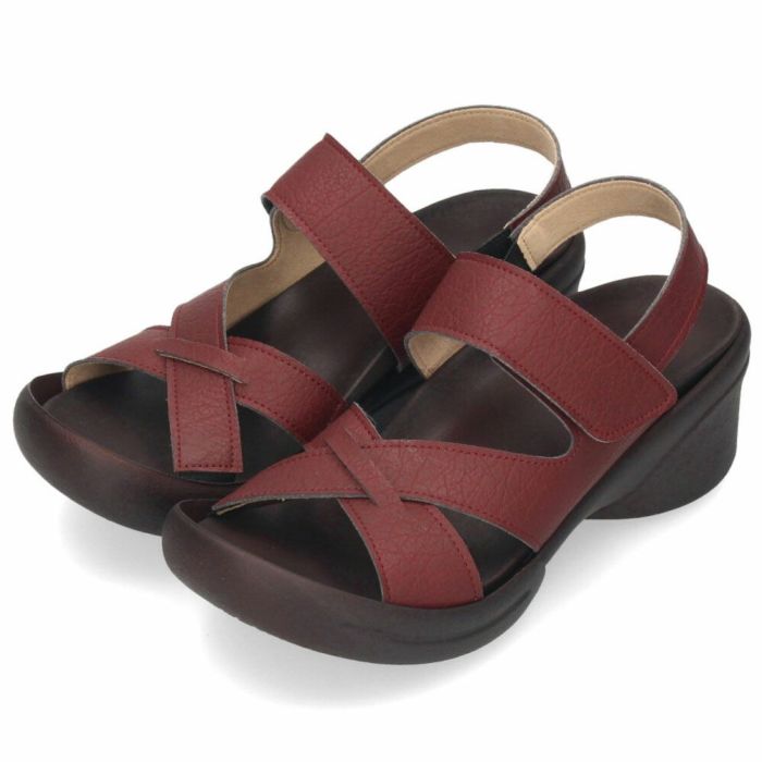 リゲッタ サンダル レディース 疲れない 厚底 ヒール 靴 軽量 ウェッジサンダル バックストラップ 履きやすい 歩きやすい コンフォート 日本製 R-2682 REGETA