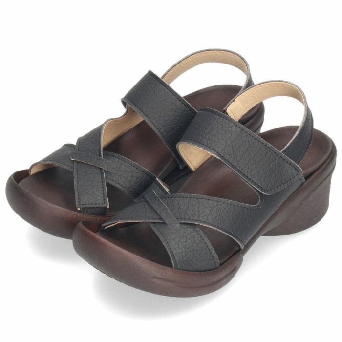 リゲッタ サンダル レディース 疲れない 厚底 ヒール 靴 軽量 ウェッジサンダル バックストラップ 履きやすい 歩きやすい コンフォート 日本製 R-2682 REGETA