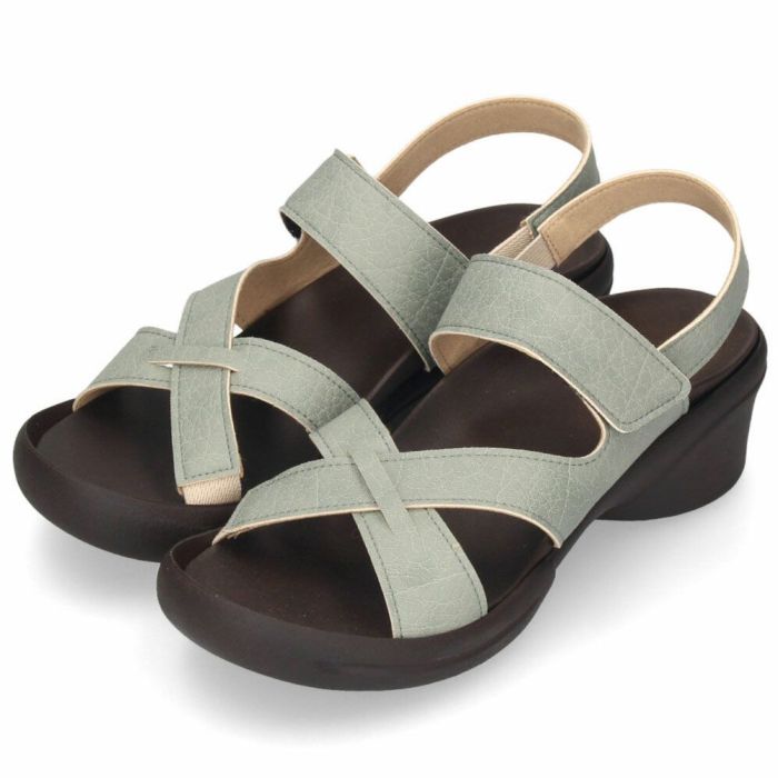 リゲッタ サンダル レディース 疲れない 厚底 ヒール 靴 軽量 ウェッジサンダル バックストラップ 履きやすい 歩きやすい コンフォート 日本製 R-2682 REGETA