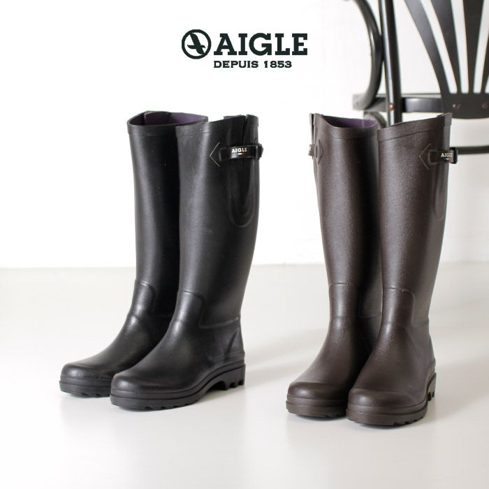 エーグル レインブーツ レディース 長靴 AIGLE エーグランティーヌ ロング 正規品 黒 ブラウン ブラック 8880 AIGLENTINE 2