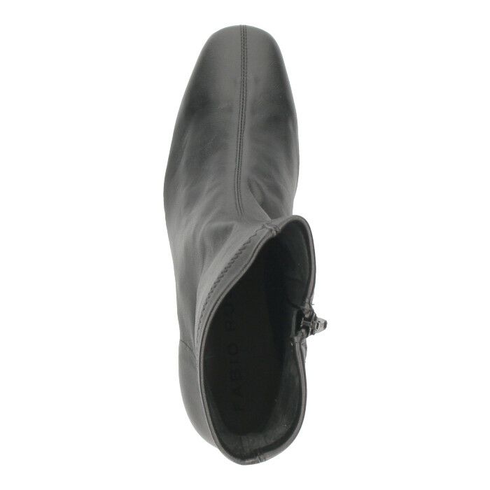 ファビオルスコーニ ブーツ ヒール ショートブーツ レディース 23004 靴 歩きやすい 本革 黒 スクエアトゥ チャンキーヒール ブラック ベージュ FABIO RUSCONI