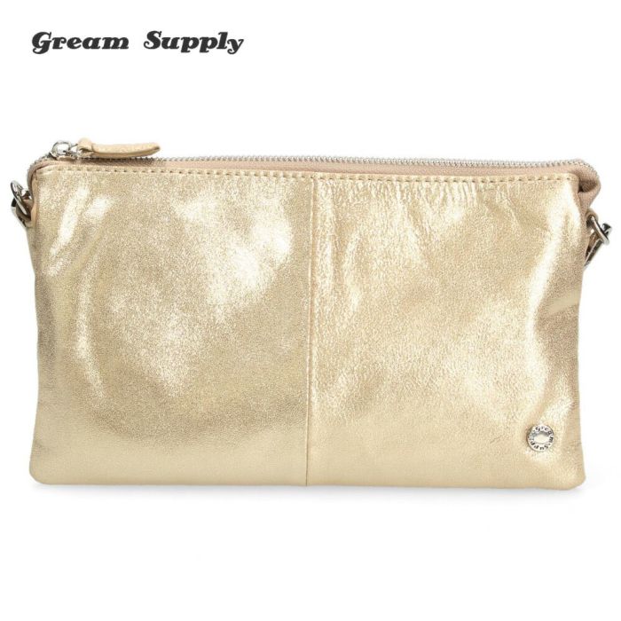 バッグ レディース 小さめ 斜め掛け ミニショルダー ポシェット クラッチ 2WAY ショルダーバッグ 本革 ゴールド シルバー グリームサプライ 20902 GREAM SUPPLY
