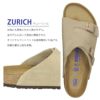 ビルケンシュトック サンダル メンズ チューリッヒ 1009532 トープ BIRKENSTOCK コンフォートサンダル 男性 レギュラー ベロア フットベッド