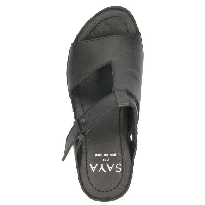 SAYA サヤ レディース サンダル レディース ウエッジソール ミュール ヒール 厚底 ラボキゴシ 黒 51025- B BR 51027-GRY 本革 日本製 サボ ラボキゴシ