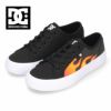 DC スニーカー キッズ ジュニア ブラック スケートシューズ ファイヤー 炎 子供 靴 ディーシー シューズ dc shoes DK224005 BFM KS MANUAL