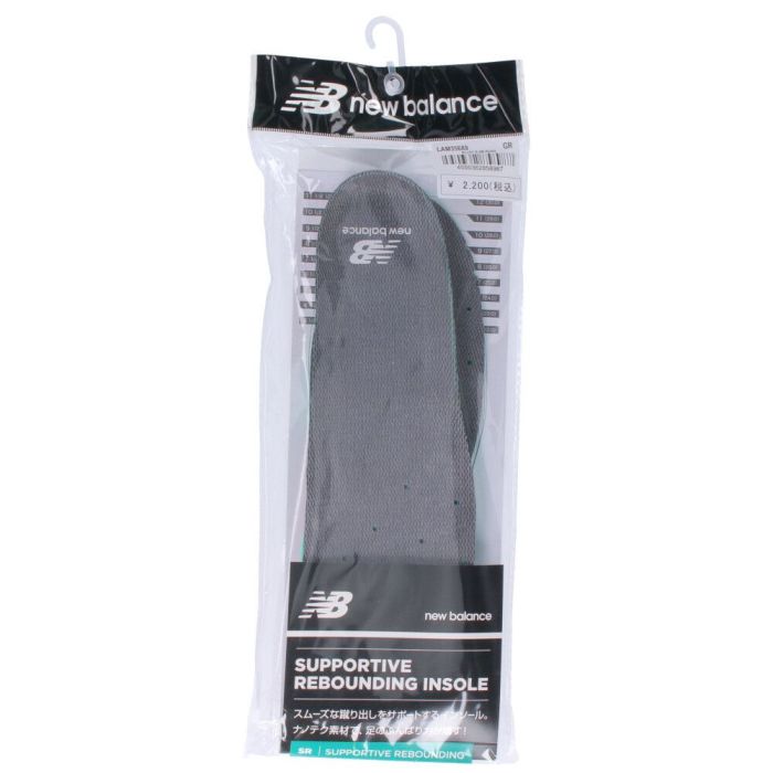 ニューバランス インソール サポーティブリバウンドインソール 中敷き メンズ レディース RCP280 GR スポーツ ランニング ウォーキング 衝撃吸収 new balance グレー 靴