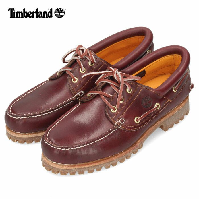 ティンバーランド モカシン メンズ アイコン スリーアイ クラシックラグ 50009 Timberland バーガンディ レザー 本革 シューズ デッキシューズ 