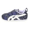 アシックス asics スクスク SUKU2 キッズ ベビー シューズ メティッドナロー BABY CT 通園 1144A201 401 抗菌消臭 花柄 ネイビー ホワイト 面ファスナー