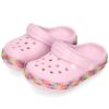 クロックス サンダル キッズ crocs かわいい カラフル クロックバンド ジェムバンド クロッグ 207607-6GD ピンク CROCBAND GEMBAND アウトドア 遊び