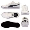 プーマ スニーカー ホワイト V コート バルク レディース メンズ PUMA シンプル 通学 クッション V Court Vulc 389907 V Court Vulc EB 389908