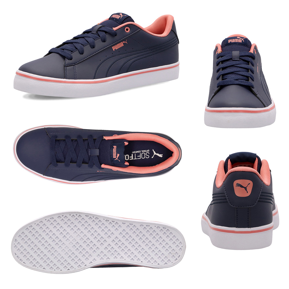 プーマ スニーカー 黒 白 V コート バルク レディース メンズ PUMA シンプル 通勤 通学 クッション V Court Vulc 389907 V Court Vulc EB 389908