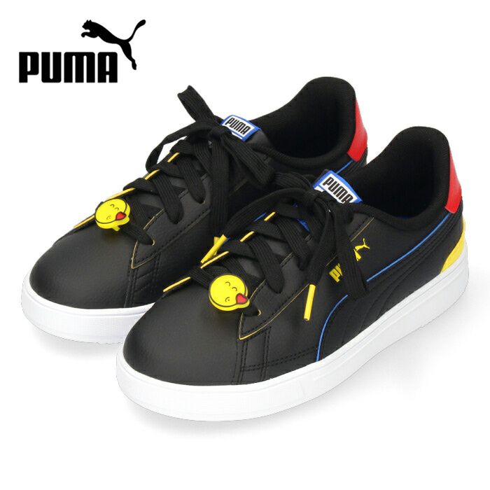 プーマ スニーカー キッズ PUMA x SMILEYWORLD サーブプロ スマイリーワールド PS 子供靴 384489-02 ブラック PUMA