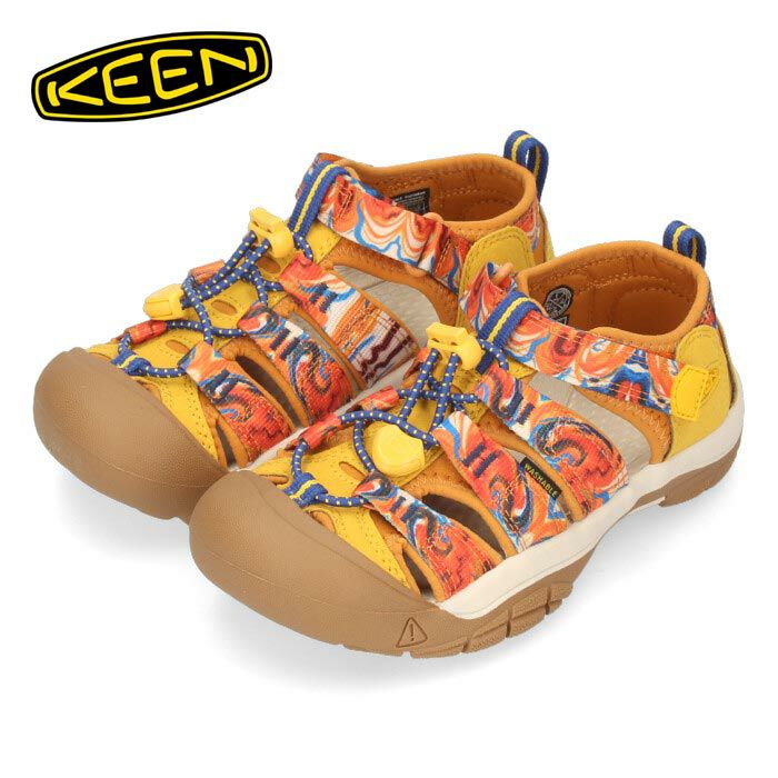 KEEN キーン サンダル キッズ 男の子 女の子 NEWPORTH2 ニューポートH2 OutdoorAfro 1026281 OrangePeel/Yellow オレンジ イエロー 黄色