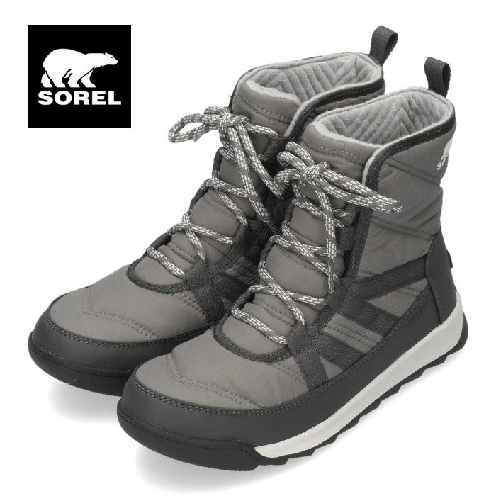 ソレル スノーブーツ レディース SOREL レディース ブーツ ウィットニーIIショートレース WP NL3822-052 Quarry 防水 防滑 冬 雪