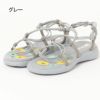 モズ moz サンダル レディース 厚底 ストラップ コードストラップフラットサンダル 213341 フラット 黒 グレー ブラック
