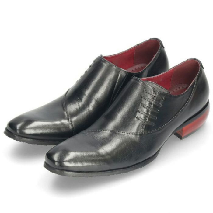 ビジネスシューズ 本革 メンズ 紐 ドレスシューズ スリッポン ブラック キャメル バンプアンドグラインド 革靴 黒 茶 紳士靴 ビジカジ デザインヒール