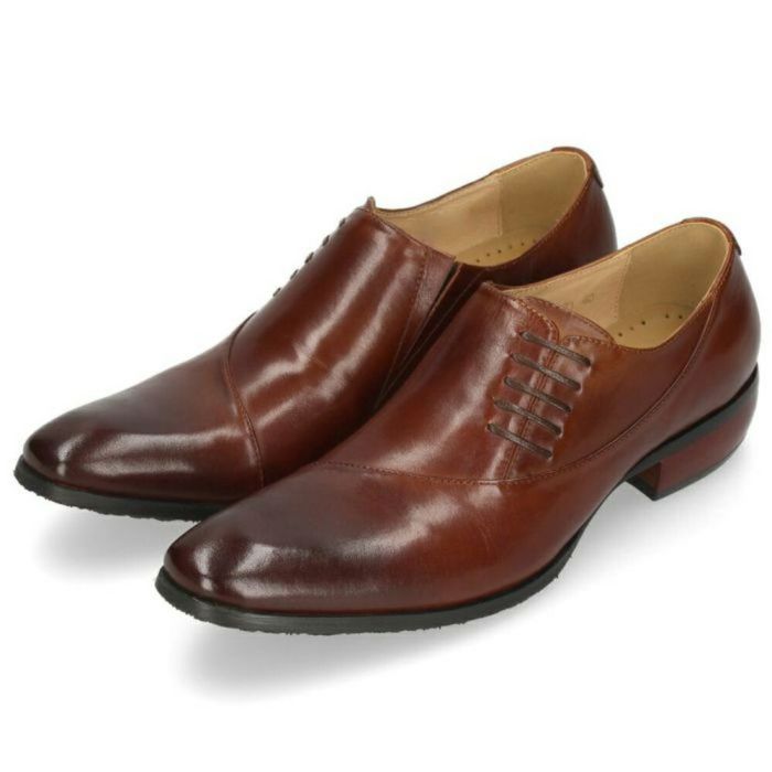 ビジネスシューズ 本革 メンズ 紐 ドレスシューズ スリッポン ブラック キャメル バンプアンドグラインド 革靴 黒 茶 紳士靴 ビジカジ デザインヒール