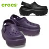 クロックス サンダル レディース crocs ストンプ クロッグ 209347 靴 クロッグ 軽量 厚底 チャンキーソール おしゃれ  夏 滑りにくい