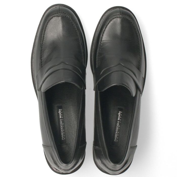 レディース ローファー ラボキゴシ ワークス 靴 12740 ブラック 黒 オリーブ レッドブラウン レザー 本革 日本製 RABOKIGOSHI works