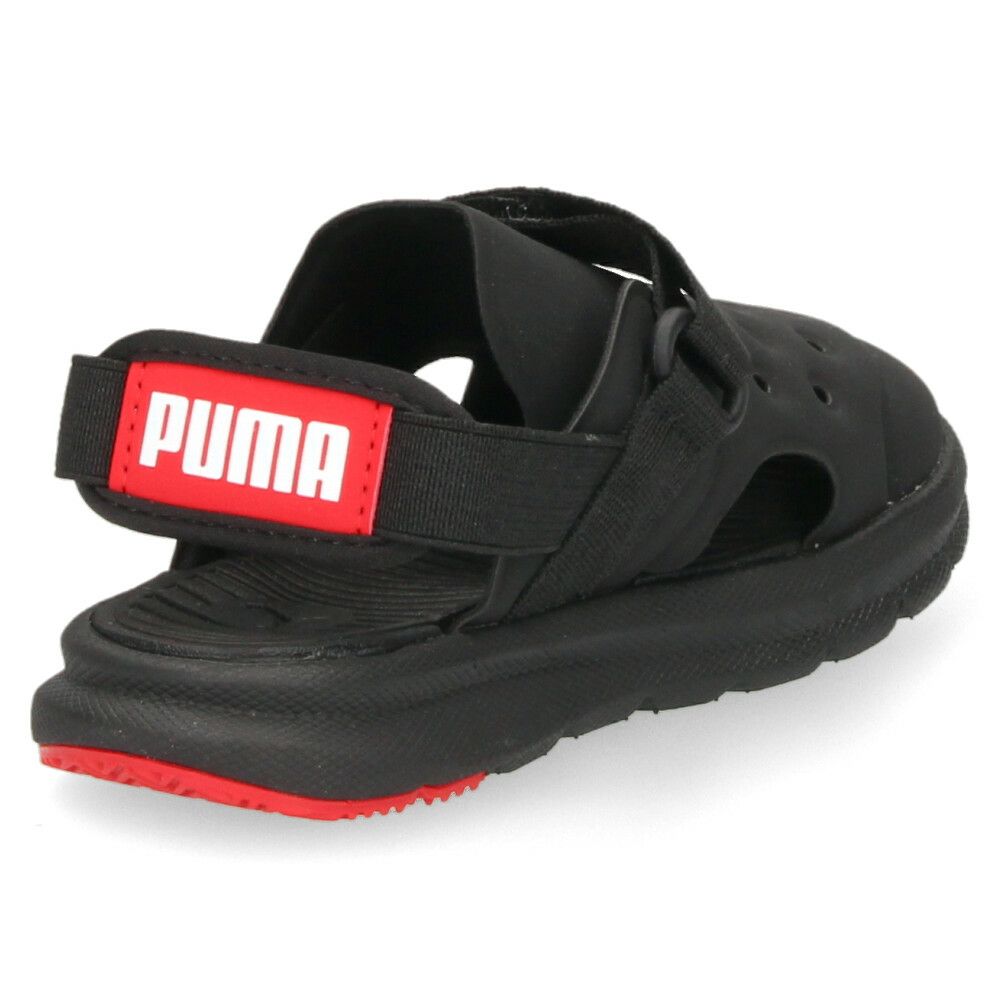 PUMA ベビー プーマ エボルブ AC サンダル 389148 01 ブラック 08 ネイビー 09 ターコイズ キッズ スポーツサンダル 男の子 女の子 軽量 ベルクロ ストラップ