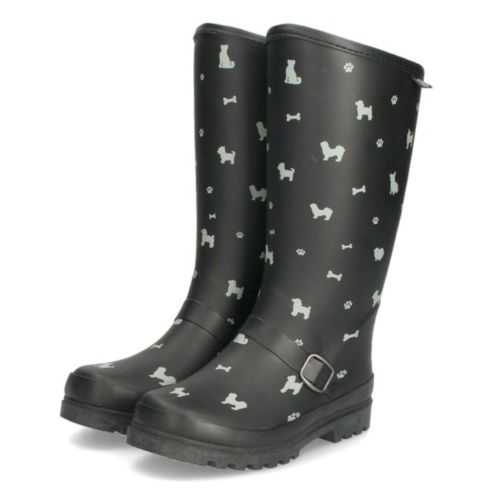 長靴 レインブーツ キッズ ジュニア ブラック 黒 ダークブラウン あったかい 犬 防寒 スノーブーツ 雨 雪 冬 通学 かわいい FIELD TEX RL-1237U