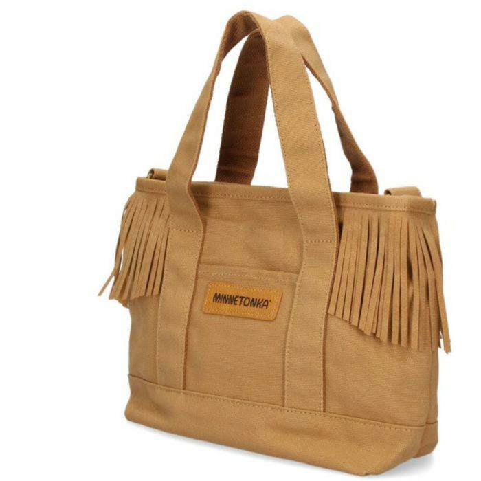ミネトンカ バッグ レディース ショルダー トート キャンバス 2WAY 803894 ブラック ライトブラウン グレー アイボリー ストラップ フリンジ MINNETONKA