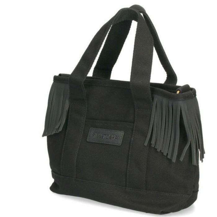 ミネトンカ バッグ レディース ショルダー トート キャンバス 2WAY 803894 ブラック ライトブラウン グレー アイボリー ストラップ フリンジ MINNETONKA