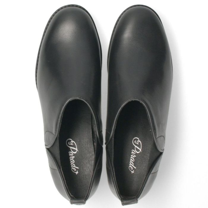 サイドゴアブーティレディース 靴 本革 レザー ショートブーツ サイドゴア 3E 防滑 4cmヒール カジュアル ビジネス 9151 parade