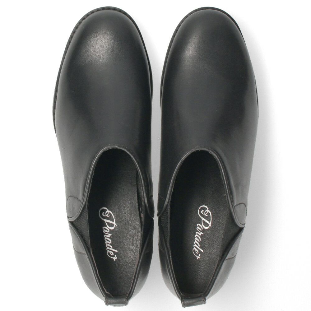 サイドゴアブーティレディース 靴 本革 レザー ショートブーツ サイドゴア 3E 防滑 4cmヒール カジュアル ビジネス 9151 parade
